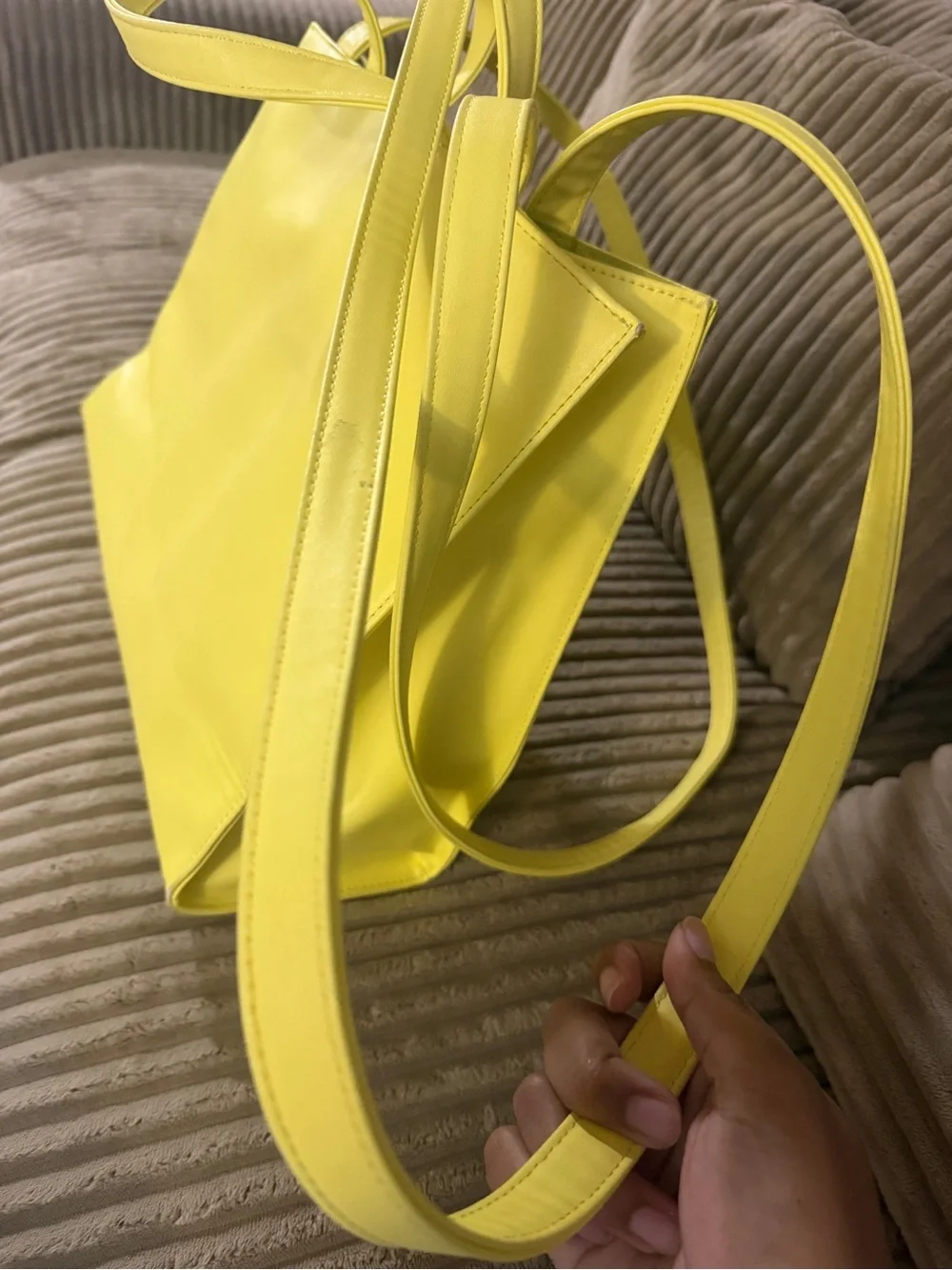 Telfar Yellow Leather Shopper Tote